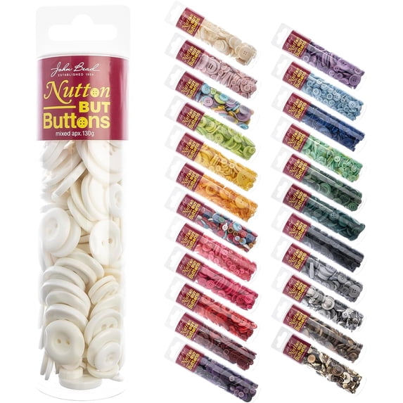 John Bead Nutton But Button Resin 130g White
