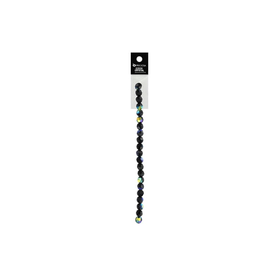 John Bead Preciosa 5" Strd Rnd 6mm Jet AB