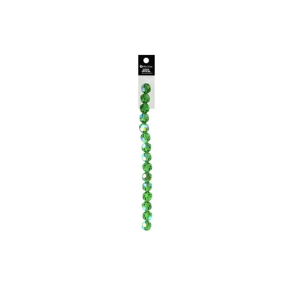John Bead Preciosa 5" Strd Rnd 8mm Peridot AB
