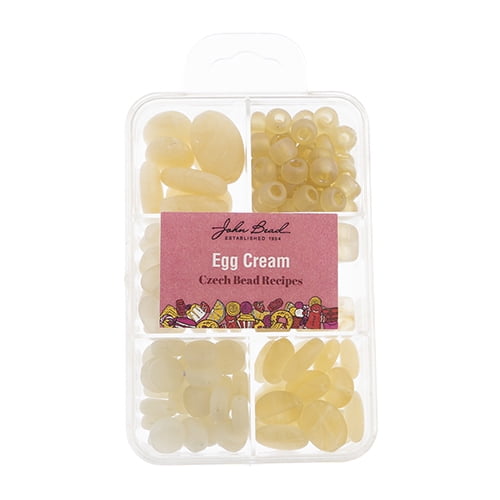 John Bead Recipe Box Mixed Glass Beads | Egg Cream