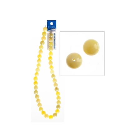 John Bead SP 16" Jade 10mm Round Lemon