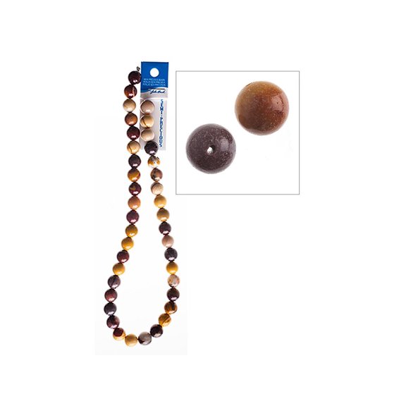 John Bead SP 16" Jasper 10mm Round Mookaite