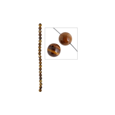 John Bead Semi Precious Bead Iron Zebra Jasper 8mm Round 8"