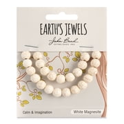 John Bead Earth s Jewels White Magnesite Beads - Round, Pkg of 23, 8 mm Dia.