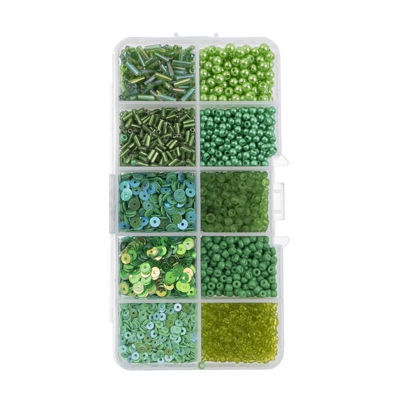 John Bead Sequins & Beads Kit - Green, 81 g
