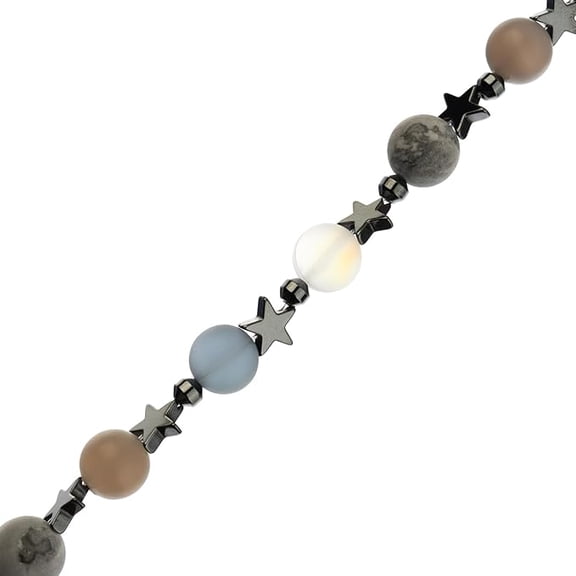 John Bead Solar System 10mm Mercury 7" Round Bead Strand for Jewelry Bracelet Necklace Making