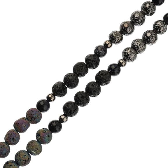 John Bead Solar System 6mm Comets 5" Round Bead Strand for Jewelry Bracelet Necklace Making
