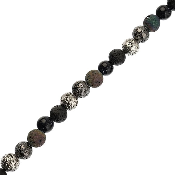 John Bead Solar System 8mm Comets 7" Round Bead Strand for Jewelry Bracelet Necklace Making