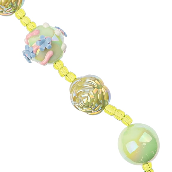 John Bead Super Cute Acrylic Green Candy Mix 5" Bead Strand
