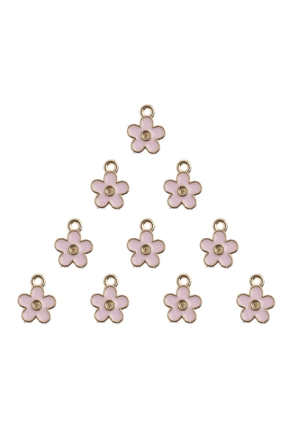 Sweet & Petite Charms-Small Flower Pink, 10x12mm 10/Pkg
