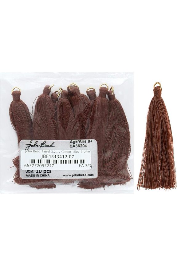 Tassel 2.25" Poly Cotton 10pc Brown
