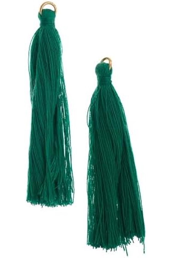 Tassel 2.25" Poly Cotton 10pc Emerald