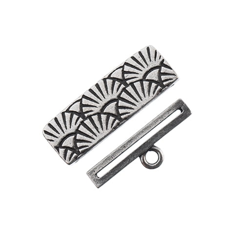 John Bead Wickes 8/0 Antique Pewter Large Box Cap Stitch Ends for DIY Bracelet, Necklaces, Jewelry Making Findings
