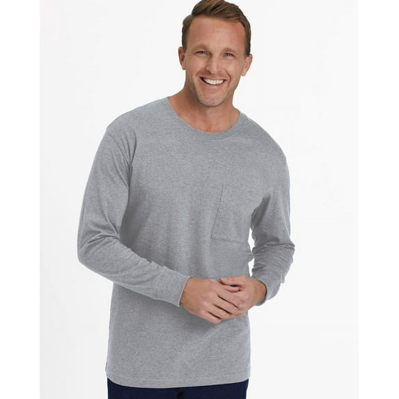 Blair Mens John Blair Everyday Jersey Knit Long-Sleeve Pocket Tee