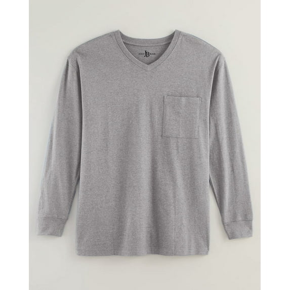 Blair Mens John Blair® Everyday Jersey Knit Long-Sleeve Pocket V-Neck Tee