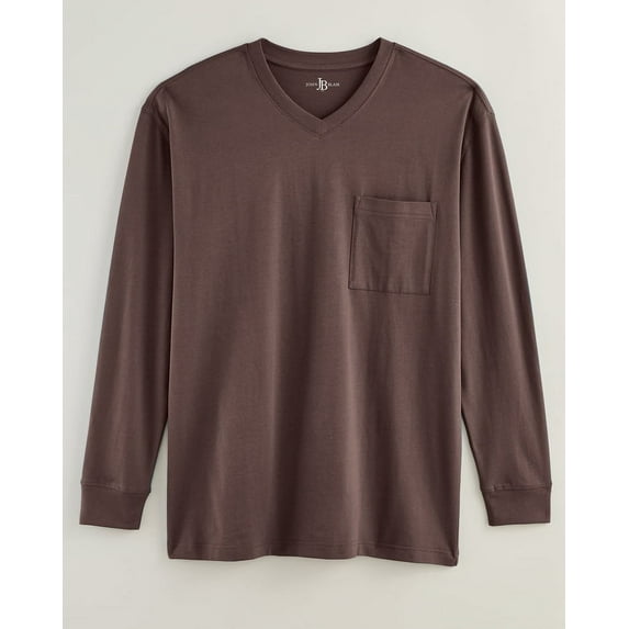 Blair Mens John Blair® Everyday Jersey Knit Long-Sleeve Pocket V-Neck Tee