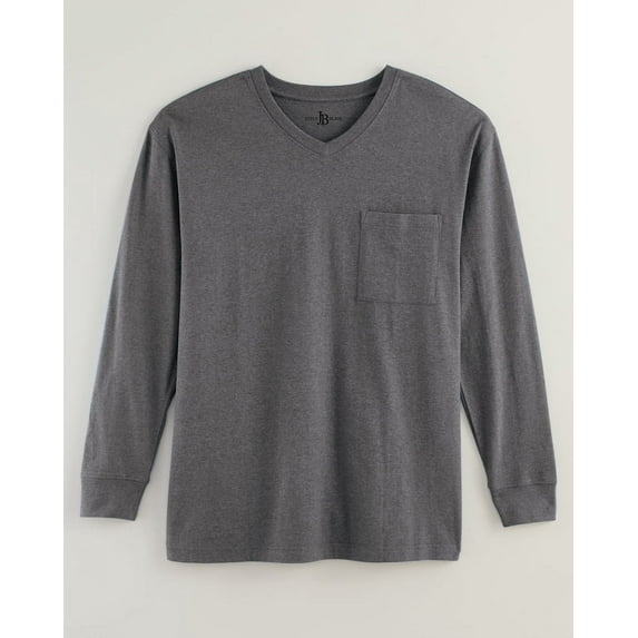 Blair Mens John Blair® Everyday Jersey Knit Long-Sleeve Pocket V-Neck Tee