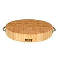 thumbnail image 1 of John Boos 18 In Round Maple Wood Cutting Board with Stainless Steel Handles, 1 of 4