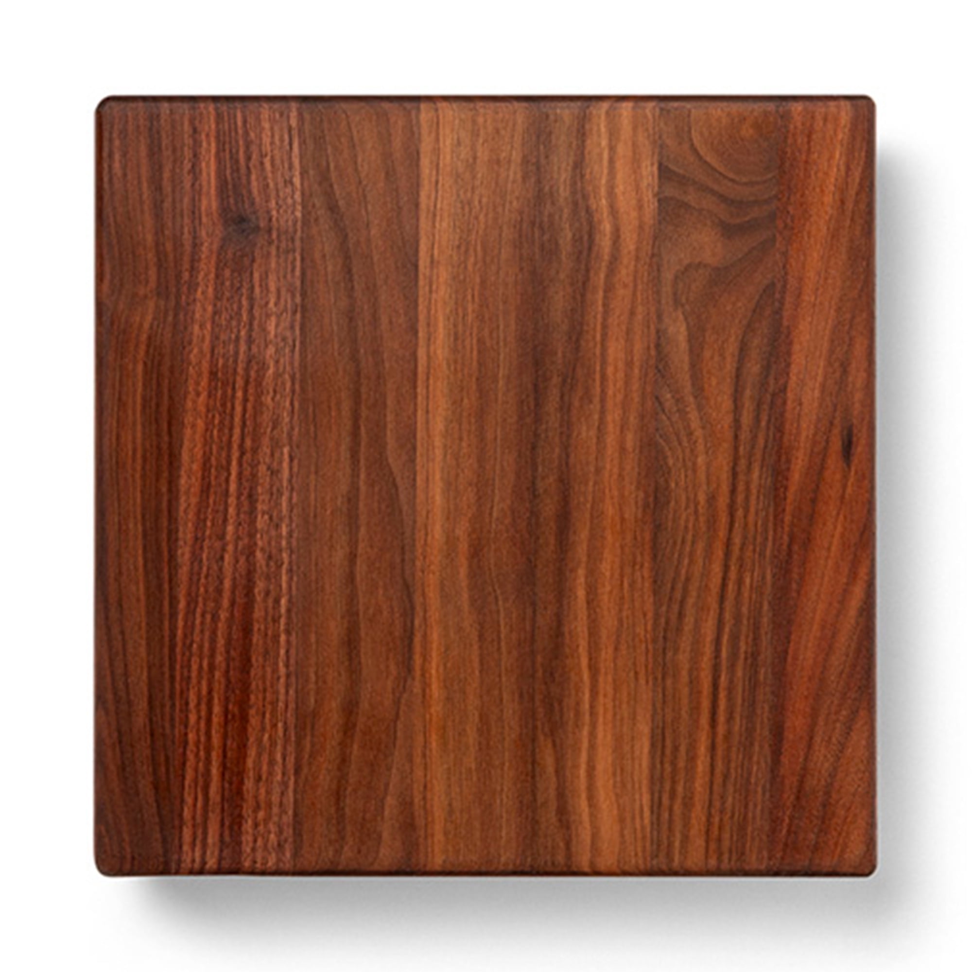 John Boos B Series Square Wood Cutting Board With Feet, 12 x 12 in, Walnut