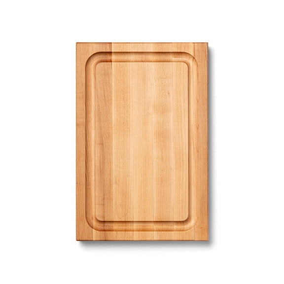 John Boos BBQ Collection Reversible Wood Cutting Board, Juice Groove, Maple