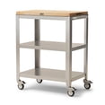 thumbnail image 1 of John Boos Cucina Culinarte Kitchen Cart w/ Shelves & Removable Maple Wood Cutting Board, 1 of 11