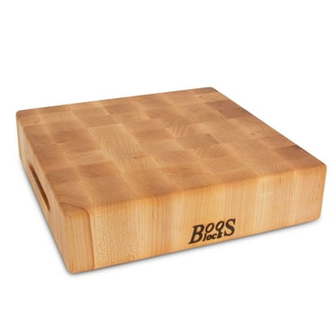 John Boos CCB Reversible Wood Chopping Board, 12" x 12" x 3", Maple