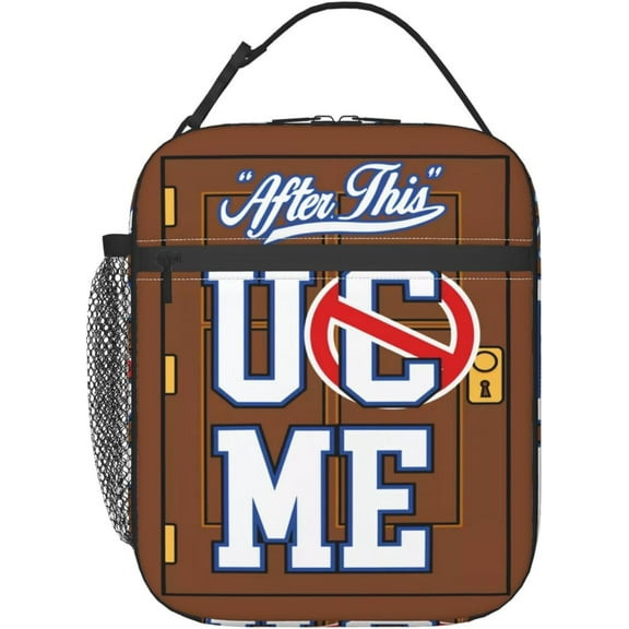 John Boxer Cena Lunch Bag Portable Insulated Lunch Box Large Capacity Tote Bag Zipper Net Pocket 10 L X 4 W X 8 H inches For School Work Camping Travel