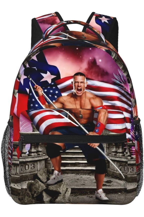 John Boxer Cena Wrestler Backpack Large Capacity Handiness Casual Travel Backpack 11.4X7.8X15.7 inch