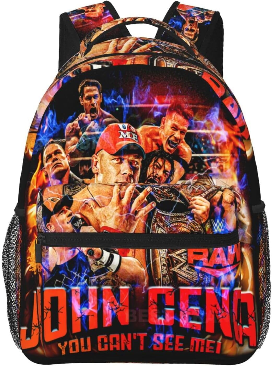 John Boxer Cena Wrestler Backpack Large Capacity Handiness Casual Travel Backpack 11.4X7.8X15.7 inch