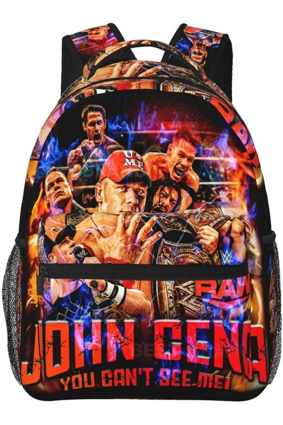 John Boxer Cena Wrestler Backpack Large Capacity Handiness Casual Travel Backpack 11.4X7.8X15.7 inch