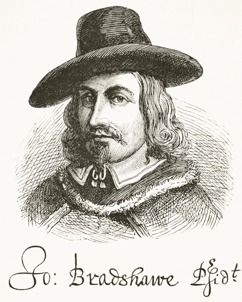 John Bradshaw 1602 To 1659 Judge At Trial Of King Charles I From The National And Domestic History Of England By William Aubrey Published London Circa 1890 Canvas Art - Ken Welsh Design Pics (26 x 32