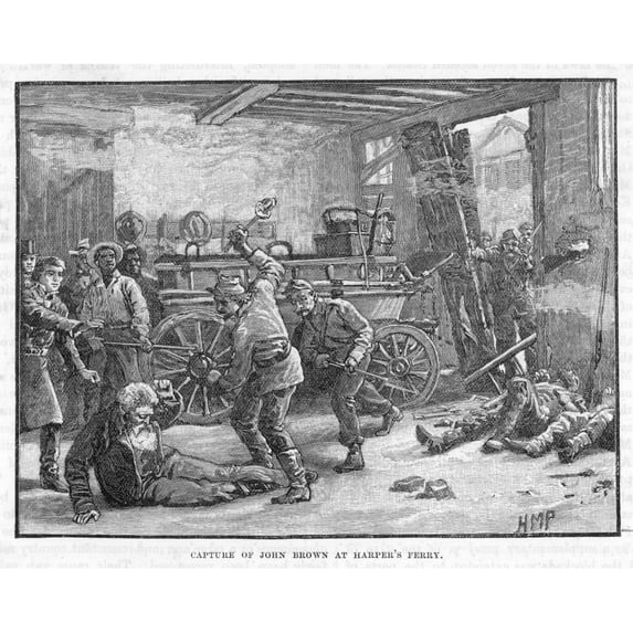 John Brown Captured Poster Print By Mary Evans Picture Library (36 X 24)