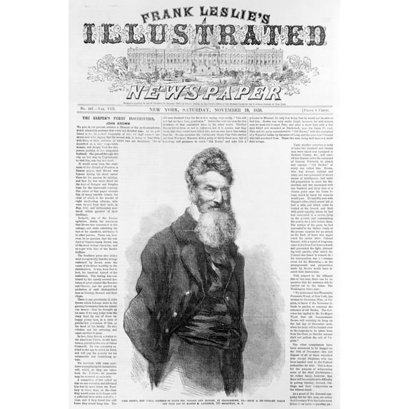 John Brown. Front Page Of Frank Leslie'S Illustrated Newspaper With Picture Of John Brown History (24 x 36)