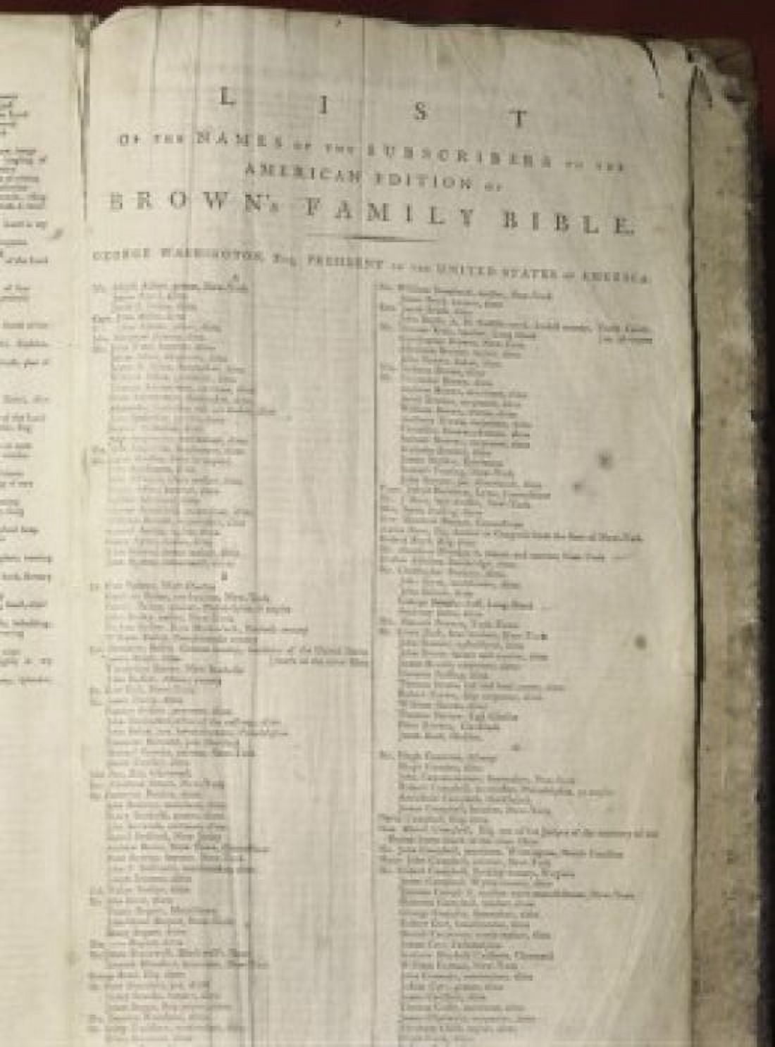 John Browns Self-Interpreting Bible Title Page 1792 AD Manuscripts American Bible Society New York Canvas Art - (18 x 24)