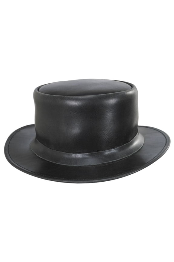 John Bull Leather Top Hat - L - Black