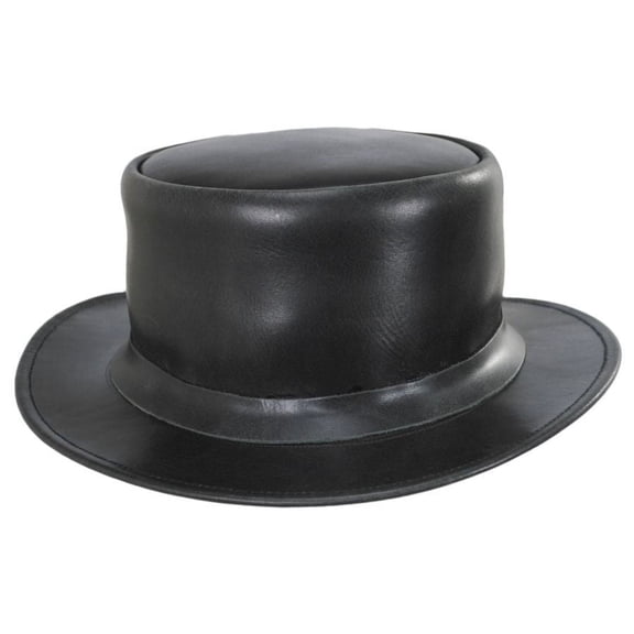 John Bull Leather Top Hat - S - Black