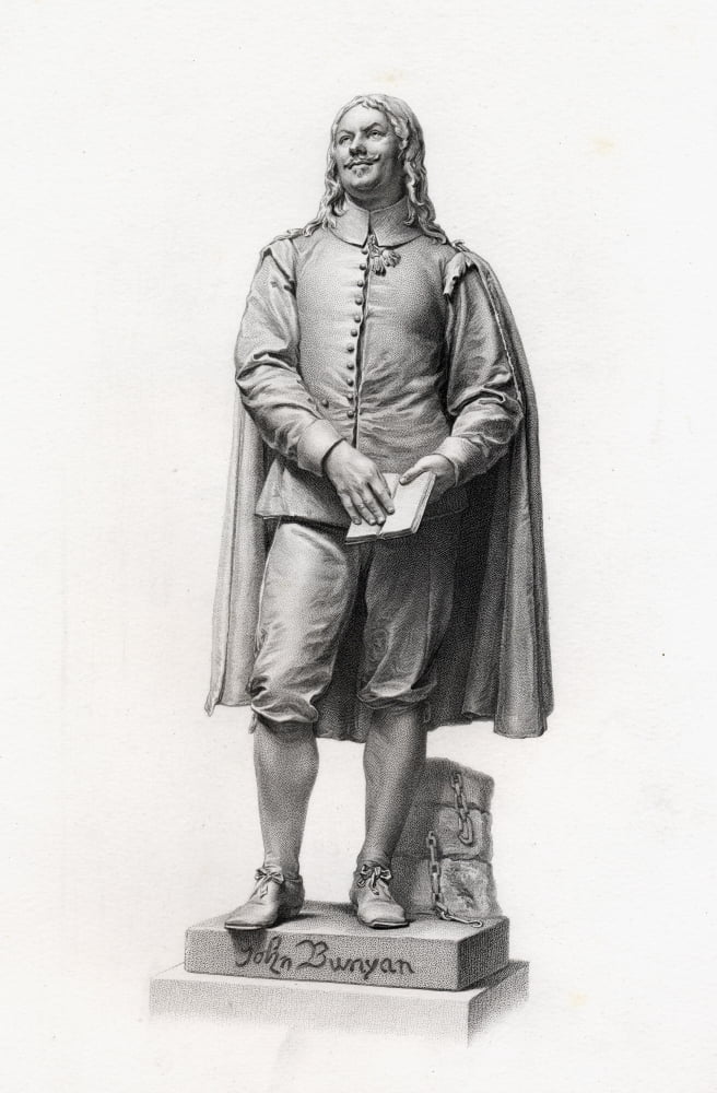 John Bunyan 1628-1688 Author Of the Pilgrims Progress Engraved By HBalding From The Statue By JE Boehm C1876 Canvas Art - Ken Welsh Design Pics (12 x 18)