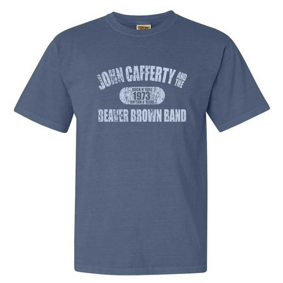 John Cafferty Distressed 1973 Logo Blue T-Shirt