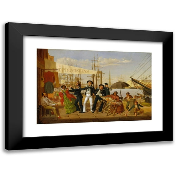 John Carlin 18x13 Black Modern Framed Museum Art Print Titled - After a Long Cruise (1857)