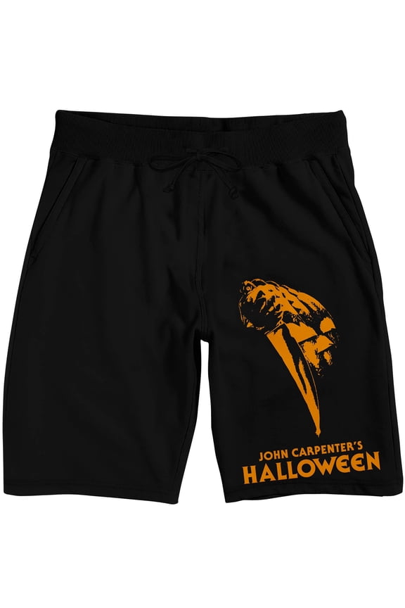 John Carpenter's Halloween Hand & Knife Adult Black Sleep Pajama Shorts-Large
