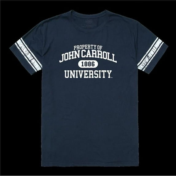 John Carroll University Blue Streaks Property Football T-Shirt, Navy - Small