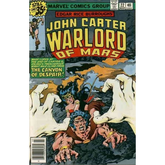 John Carter, Warlord of Mars #22 VF ; Marvel Comic Book