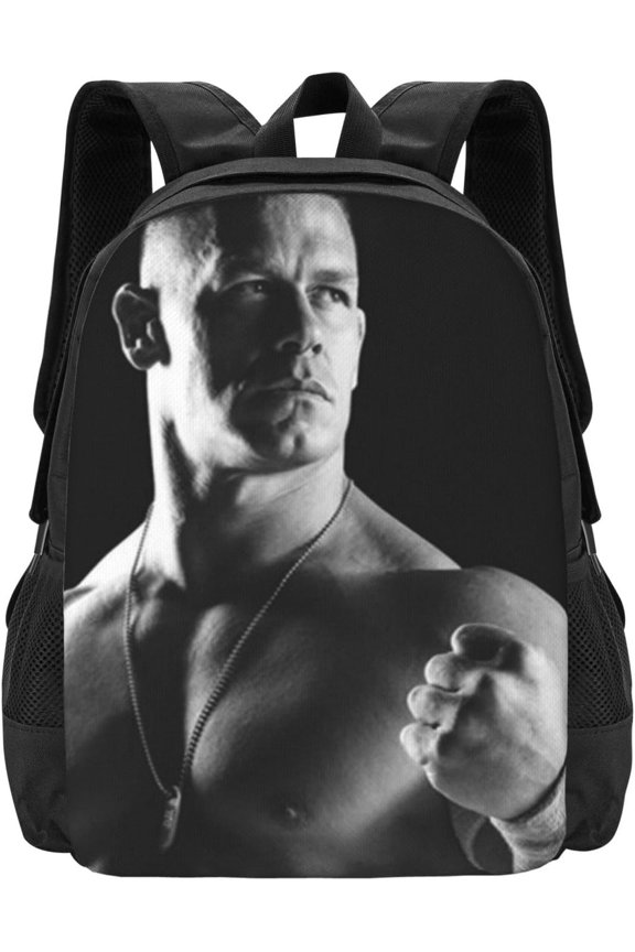 John Cena Backpack Casual Wrestling Backpack Large Capacity Laptop Backpack Green Backpack Wrestler Fans Birthday Gift