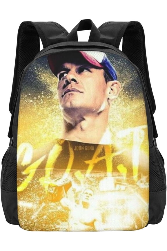 John Cena Backpack Casual Wrestling Backpack Large Capacity Laptop Backpack Green Backpack Wrestler Fans Birthday Gift