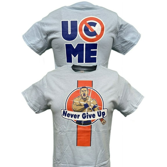 John Cena Blue Orange Never Give Up 20 Years Mens T-shirt