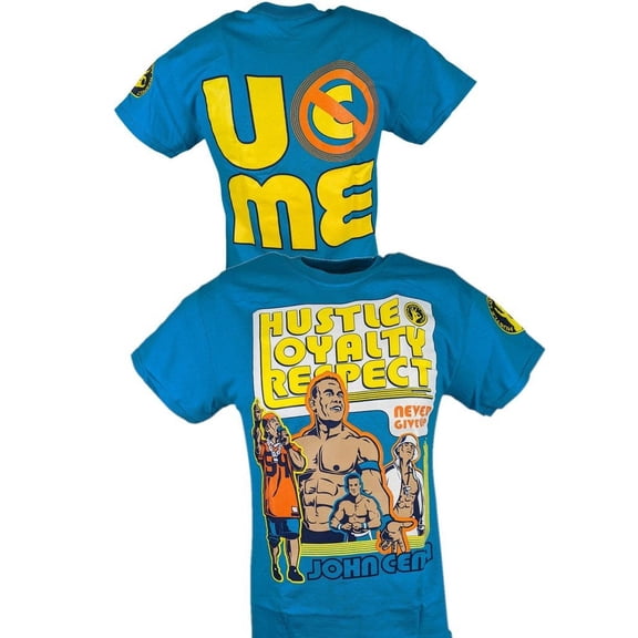 John Cena Blue Throwback Mens T-shirt 4XL