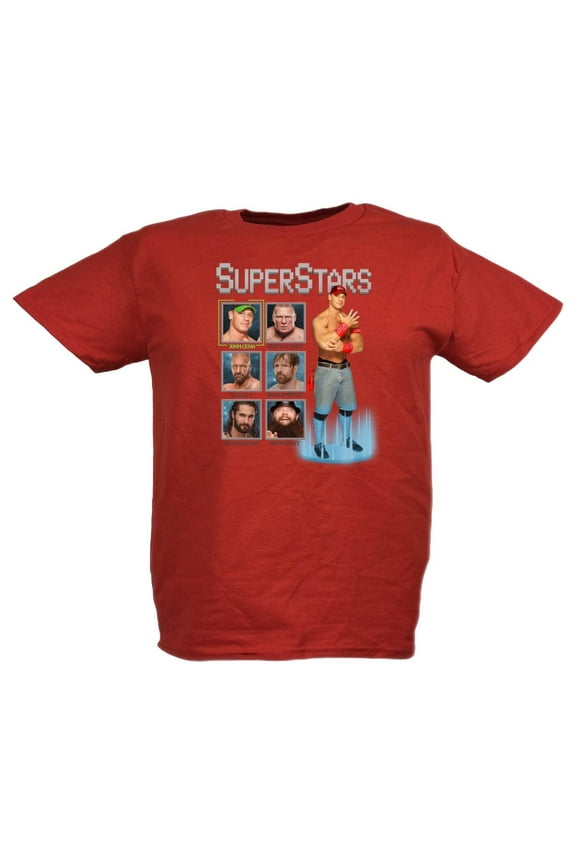 John Cena Brock Lesnar Seth Rollins Red T-shirt YL