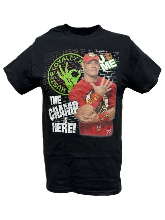 John Cena Champ Is Here Red Boys Kids T-shirt YXS 4-5