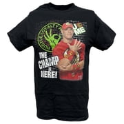 John Cena Champ Is Here Red Mens Black T-shirt