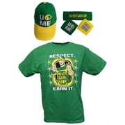 John Cena Earn The Day Boys Costume T-shirt Baseball Hat Headband Wristbands YS
